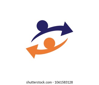 Arrows vector illustration icon Logo Template design,,
