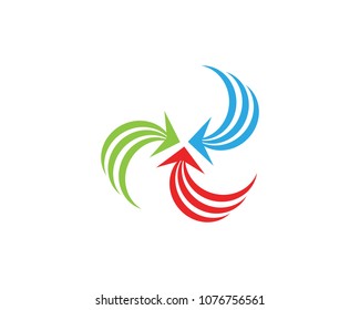 Arrows vector illustration icon Logo Template design
