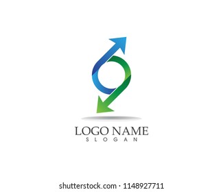 Arrows vector illustration icon logo design template