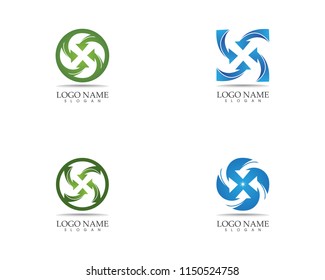 Arrows vector illustration icon Logo Template design
