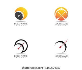 Arrows vector illustration icon Logo Template design
