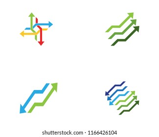 Arrows vector illustration icon Logo Template design
