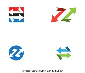 Arrows vector illustration icon logo template design
