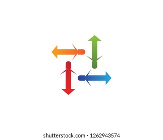 Arrows vector illustration icon logo template design