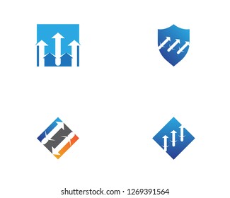 Arrows vector illustration icon logo template design
