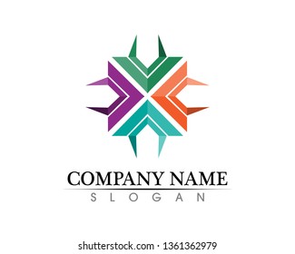 Arrows vector illustration icon Logo Template design
