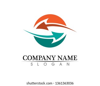 Arrows vector illustration icon Logo Template design