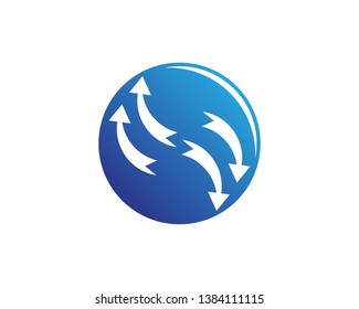 Arrows vector illustration icon logo template design