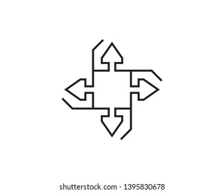 Arrows vector illustration icon Logo Template design
