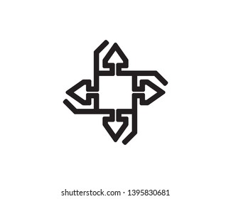 Arrows vector illustration icon Logo Template design
