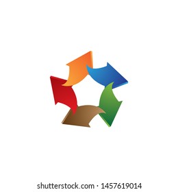 Arrows vector illustration icon logo template design