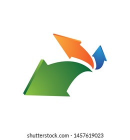 Arrows vector illustration icon logo template design