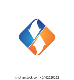 Arrows vector illustration icon logo template design
