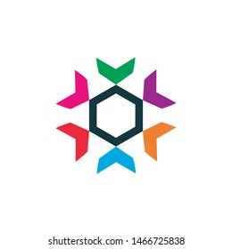Arrows vector illustration icon logo template design