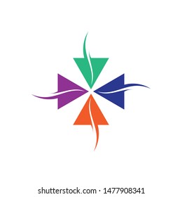 Arrows vector illustration icon Logo Template design
