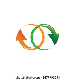 Arrows vector illustration icon Logo Template design
