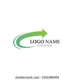 Arrows vector illustration icon Logo Template design
