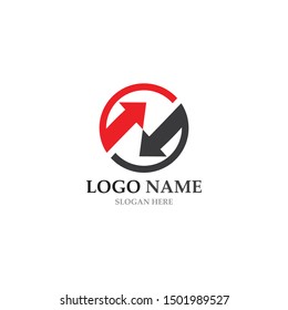 Arrows vector illustration icon Logo Template design
