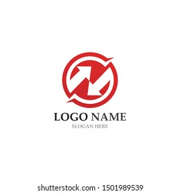 Arrows vector illustration icon Logo Template design
