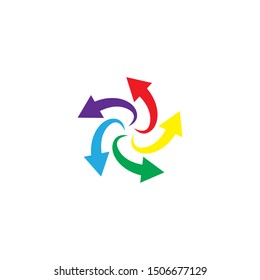 Arrows vector illustration icon logo template design