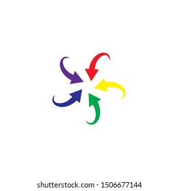 Arrows vector illustration icon logo template design