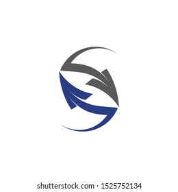 Arrows vector illustration icon Logo Template design