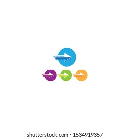 Arrows vector illustration icon logo template design