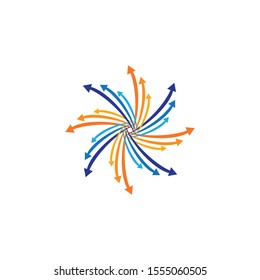 Arrows vector illustration icon logo template design
