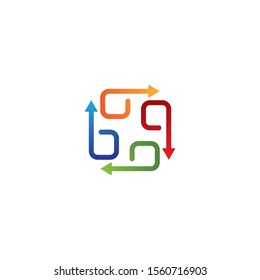 Arrows vector illustration icon logo template design