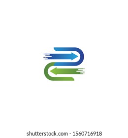 Arrows vector illustration icon logo template design