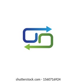 Arrows vector illustration icon logo template design