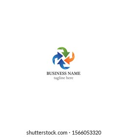 Arrows vector illustration icon logo template design