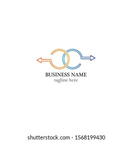 Arrows vector illustration icon logo template design