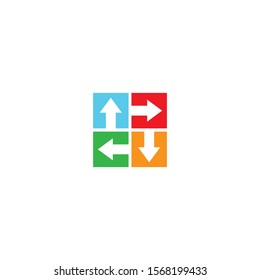 Arrows vector illustration icon logo template design