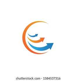 Arrows vector illustration icon Logo Template design
