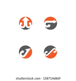 Arrows vector illustration icon logo template design