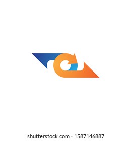 Arrows vector illustration icon logo template design