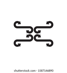 Arrows vector illustration icon logo template design