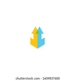 Arrows vector illustration icon logo template design