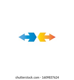 Arrows vector illustration icon logo template design