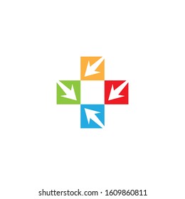 Arrows vector illustration icon logo template design