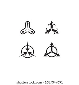 Arrows vector illustration icon logo template design