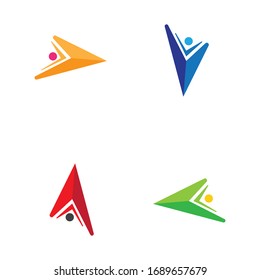 Arrows vector illustration icon Logo Template design