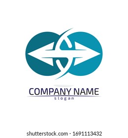 Arrows vector illustration icon Logo Template design