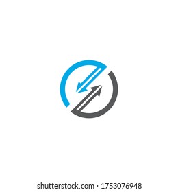 Pfeil-Vektorgrafik-Symbol Logo-Vorlagendesign
