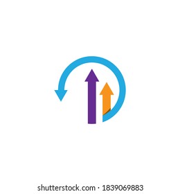 Arrows vector illustration icon logo template design