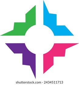 Pfeile Vektor-Illustration Symbol Logo-Vorlage Design