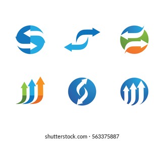 Arrows vector illustration icon Logo Template design
