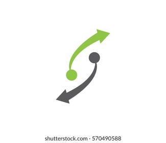 Arrows vector illustration icon Logo Template design