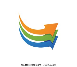 Arrows vector illustration icon Logo Template design